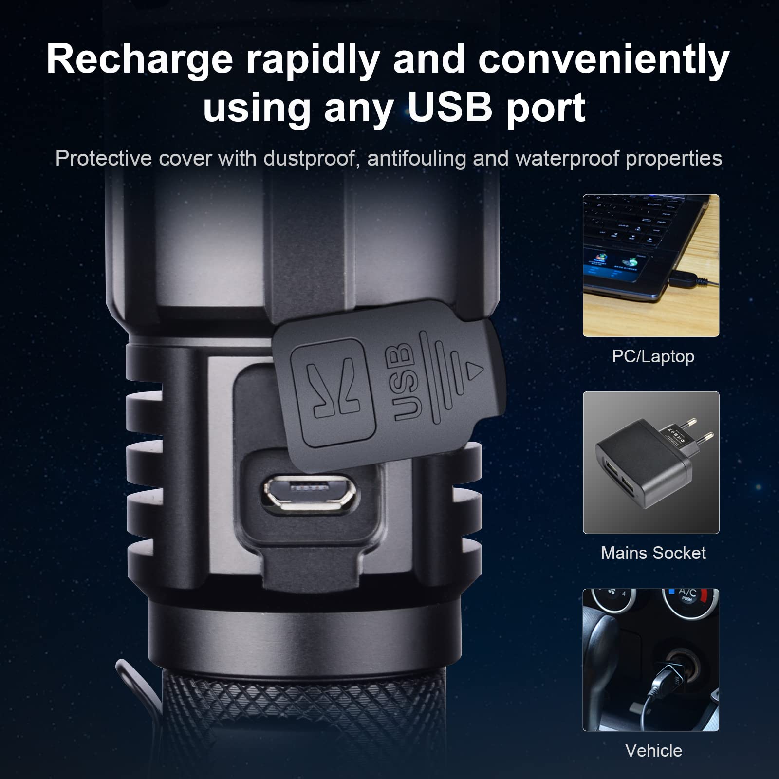 Amazon.co.jp: KLARUS XT11S 1100 ルーメン充電式戦術懐中電灯、ビーム