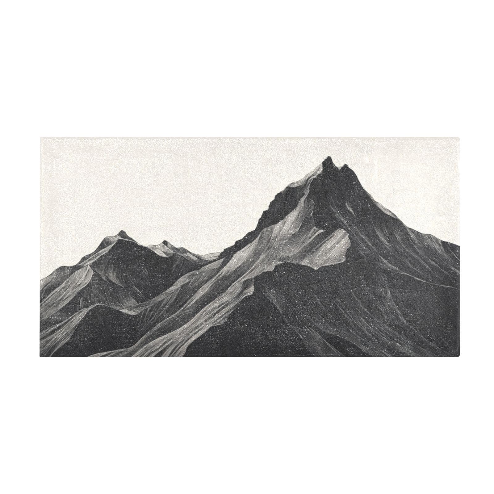 Tapis de salle de bain montagne 99x50 cm antidérapant pour porche