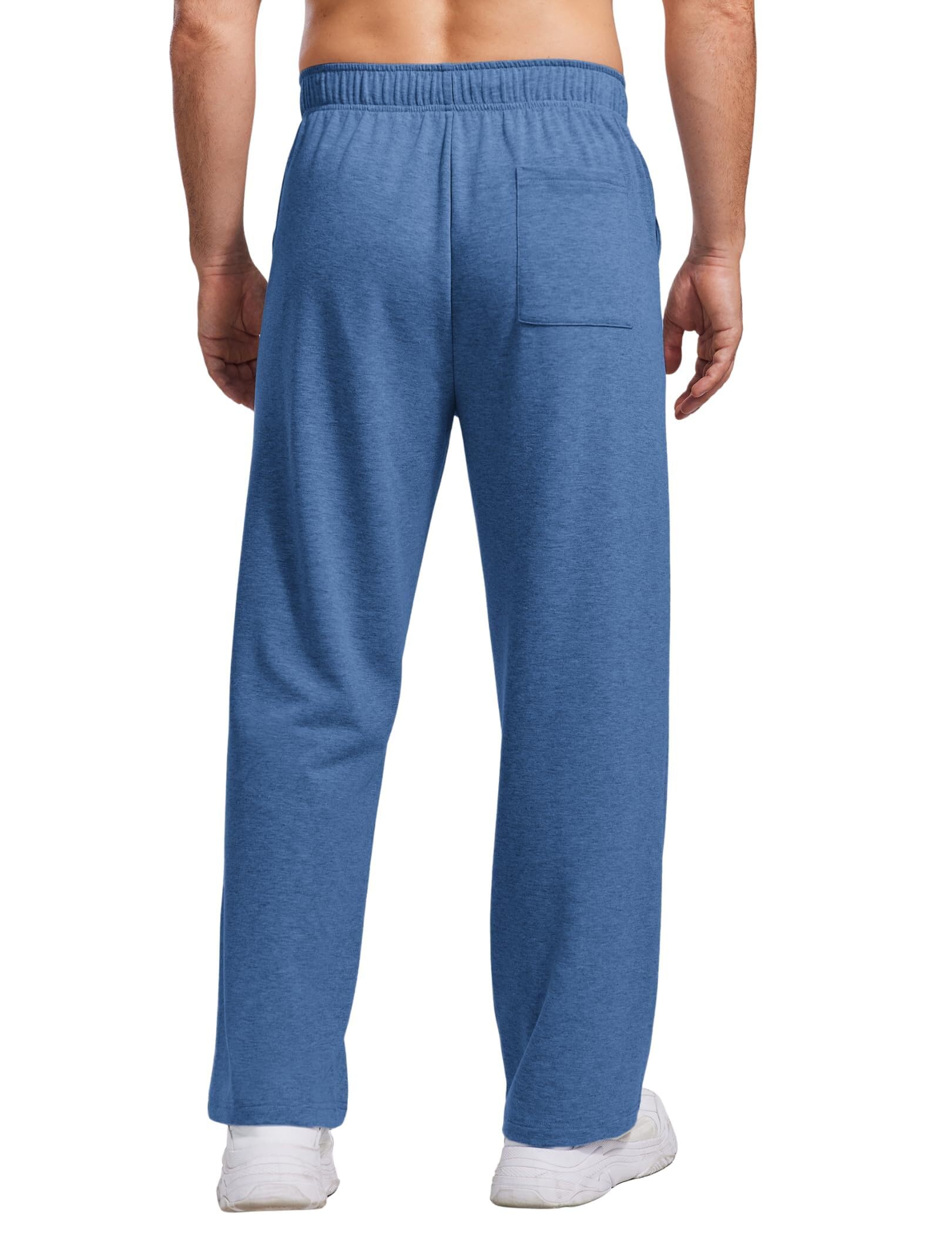 PINSPARK Pantaloni da jogging da uomo, in cotone, leggeri, in vita elasticizzata, con coulisse, con tasche, per lo yoga, per il tempo libero