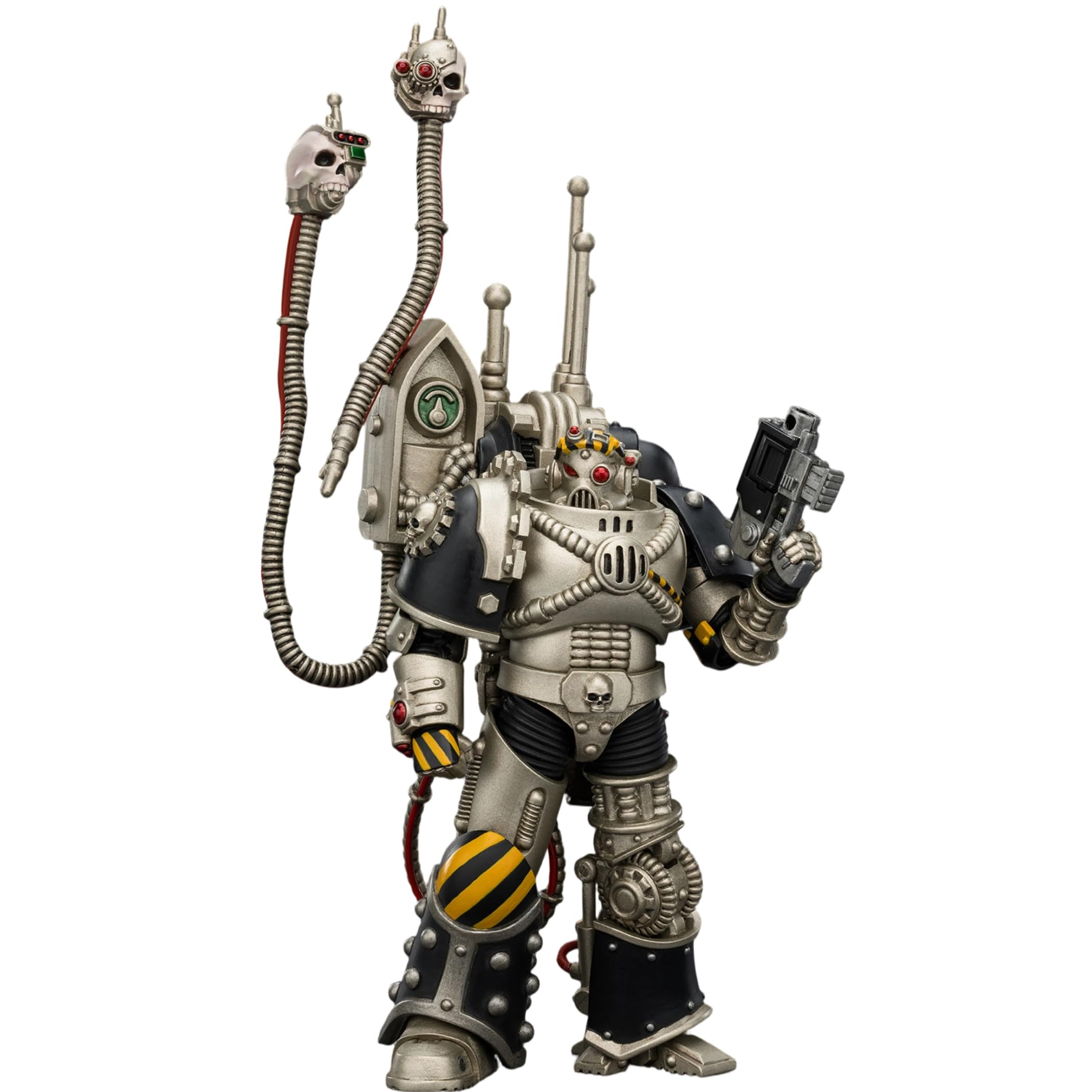 JOYTOY Iron Warriors Warhammer 40K 1/18 Action Figures Iron Warriors Legion Praevian with Bolt Pistol Collectible Model Artifacts Gifts 4.8Inch Pre-Order in May.