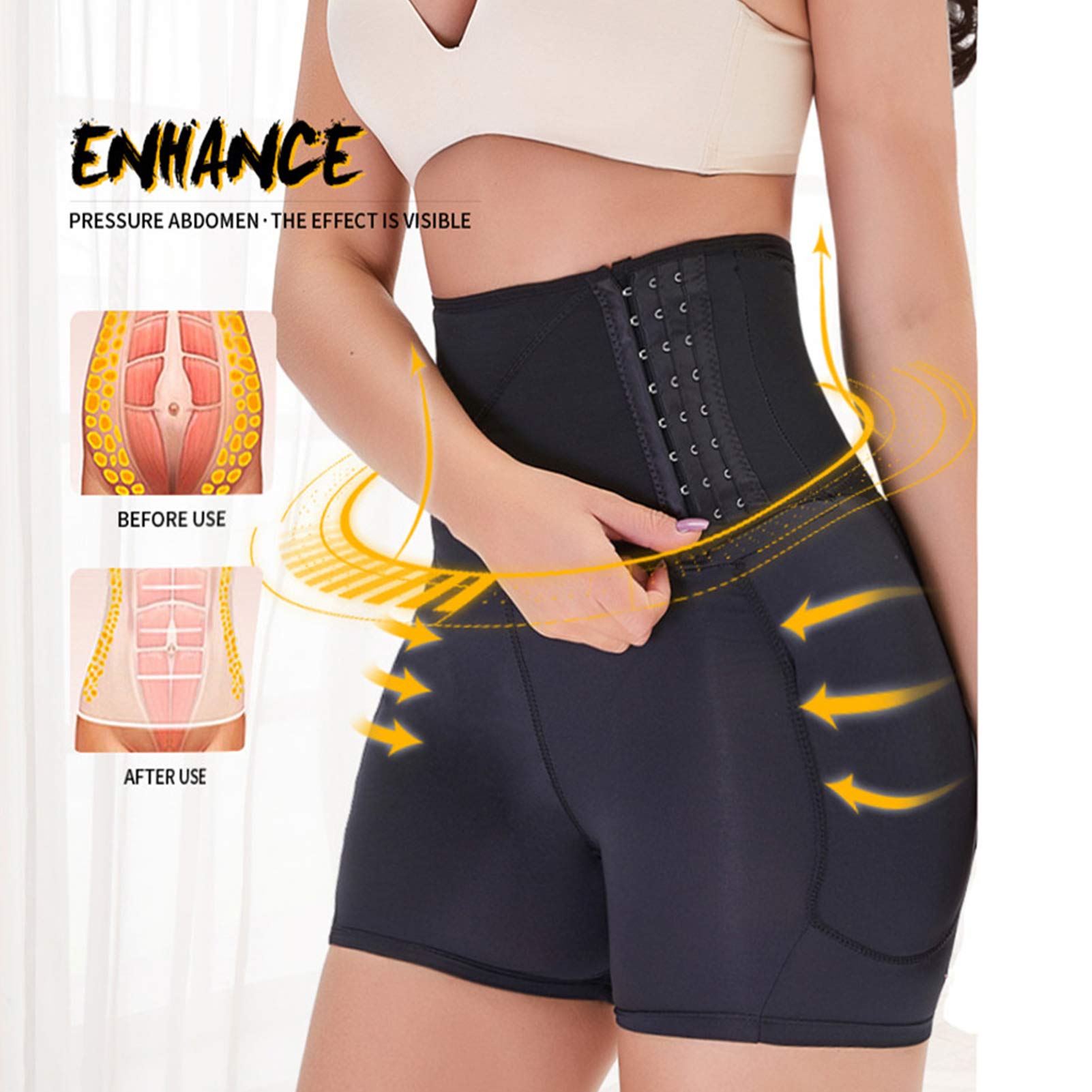 Generic Donne Mutande Imbottite Shapewear cvCushion Butt Lifter Pants per Le Donne, Women Silicone Hip Pads Silicone Falso Imbottito Mutandine Brief Underwear Shapewear