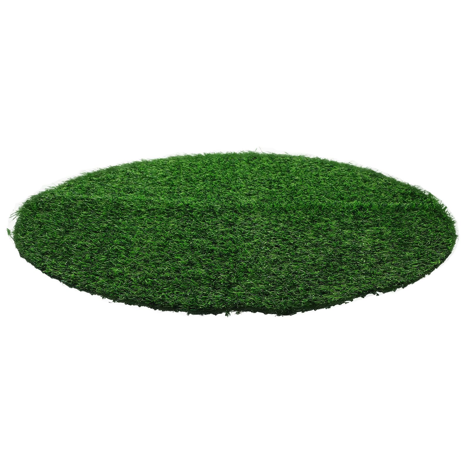 Césped artificial redondo de 50 cm protector de PVC lavable para mesas de comedor
