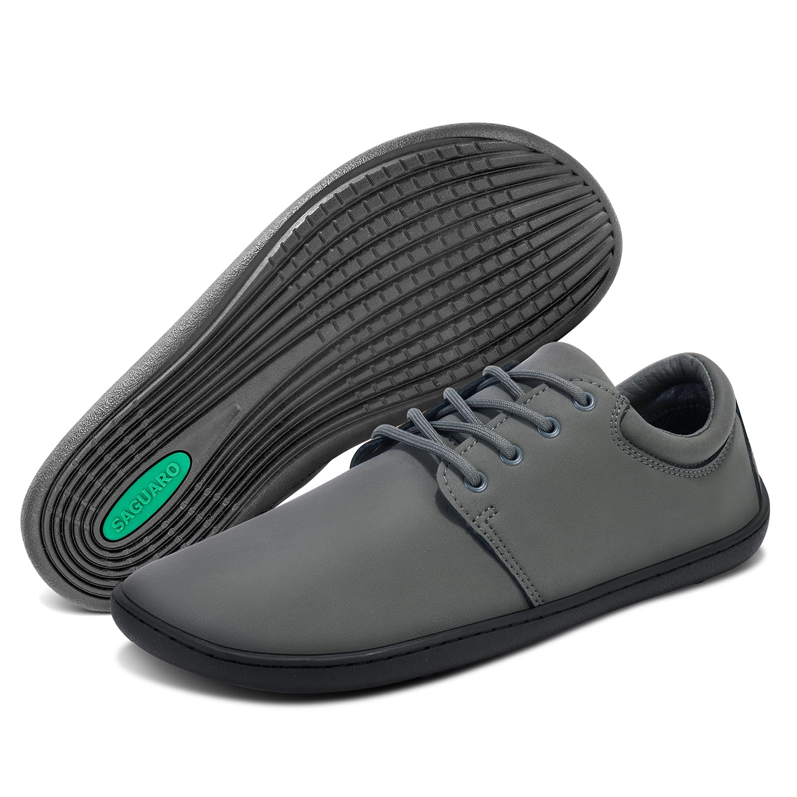 SAGUARO Herren Barfußschuhe Leicht rutschfest Minimalschuhe mit Breiter Zehenbox und Zero-Drop Solhe - Noble II, Gr.36-48