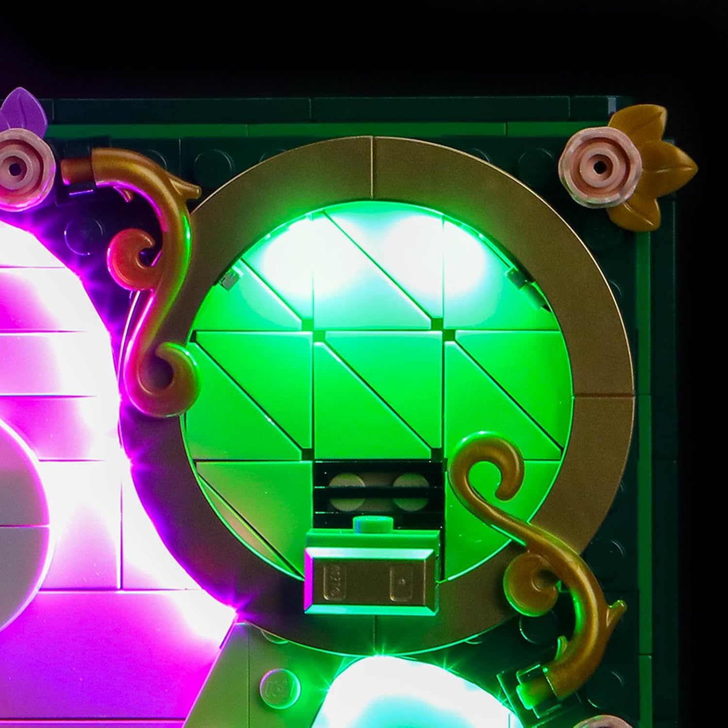 Upgraded Led Light Kit Compatible with Lego Emerald City Wall Art Building Set, RC Version Compatible with Lego 75685 (Model Not Included)