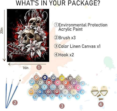 Vista 111 de xackcme Pintura de montaña por números para adultos, pintura de paisaje por número sobre lienzo sin marco, pintura al óleo de paisaje lunar