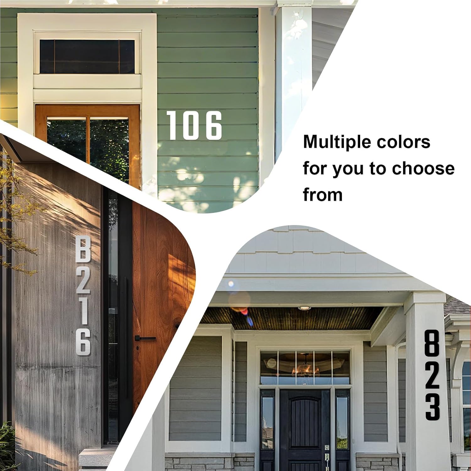 2 Aluminum House Letters, Black Metal Address Door Letters, Metal House Address Letter for Outside, Modern Apartment Street Mailbox Letter (R)