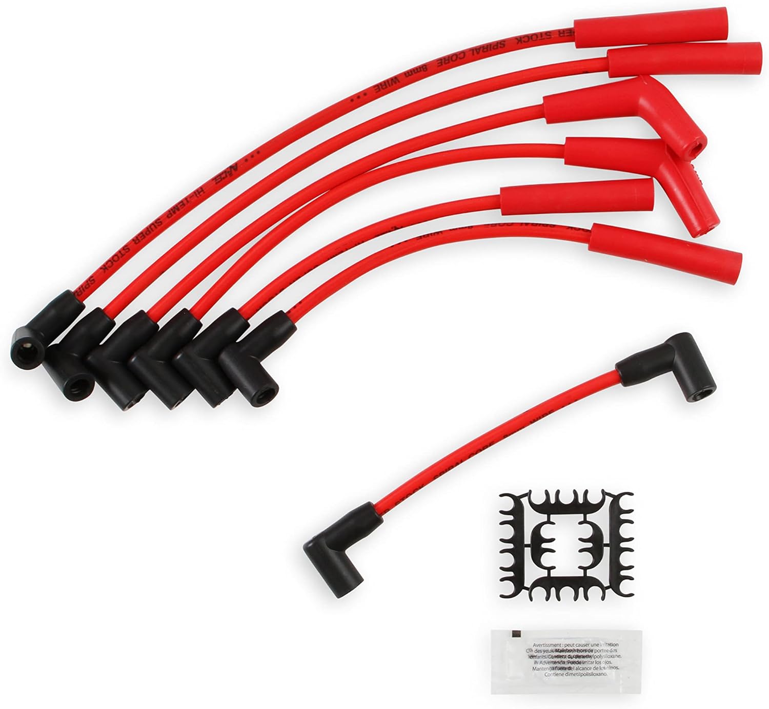 ACCEL 5129R Spark Plug Wire Set - Super Stock Spiral Core 8mm - Black