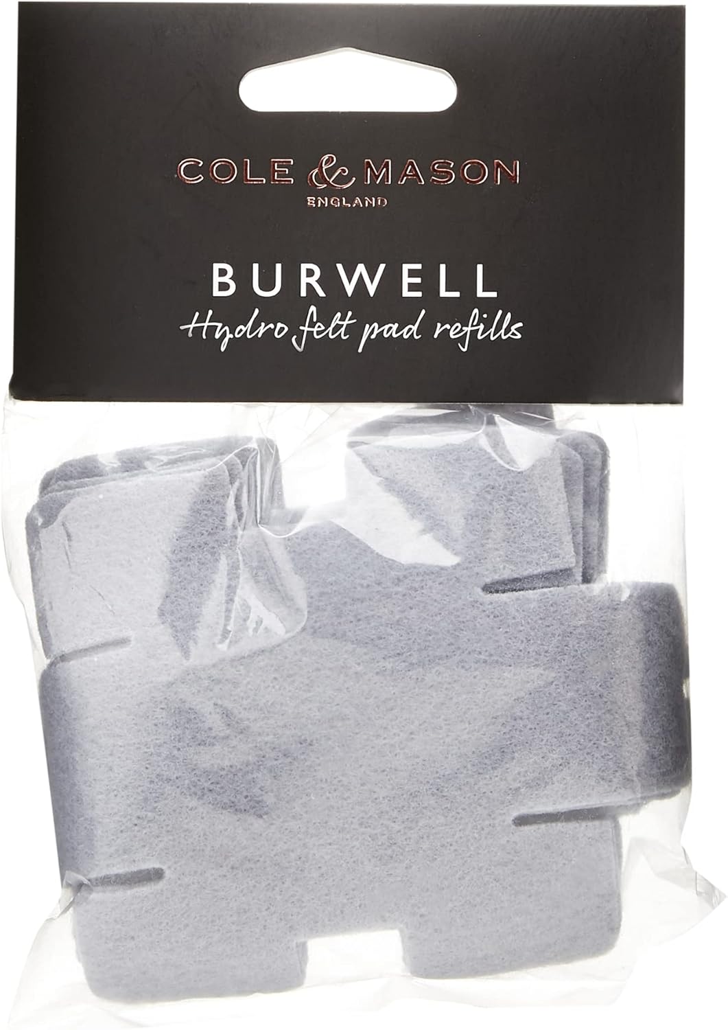 Cole & Mason Spare Herb Pots, Felt, Grey, 4 x 4 x 0.5 cm
