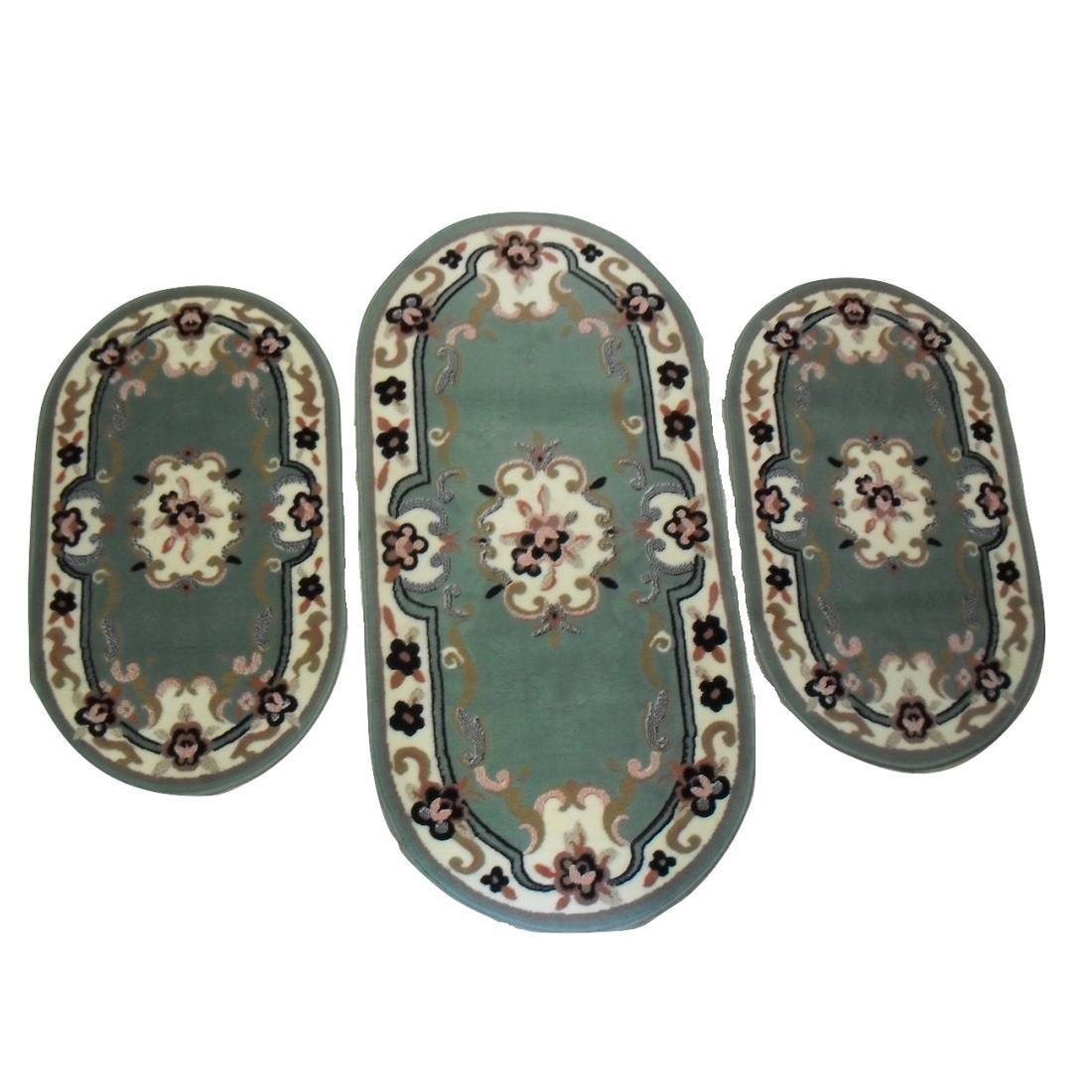 cinos PARURE 3 Pezzi SCENDILETTO Ovale -Bordo'-Tappeto Classico TAPPETI Camera