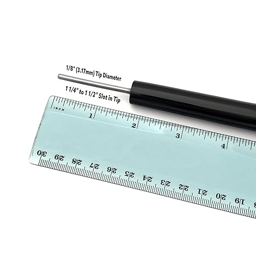 Miniatura 2 de Paper Bead Roller Quilling Tool, Stainless Steel Tip 1/8" (3.17mm) Diameter, 1 1/8" to 1 1/4" Length Slot in Tip