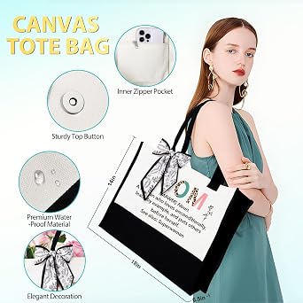 Suhctuptx Gifts for Women, Birthday Gifts w/Canvas Tote Bag Mom