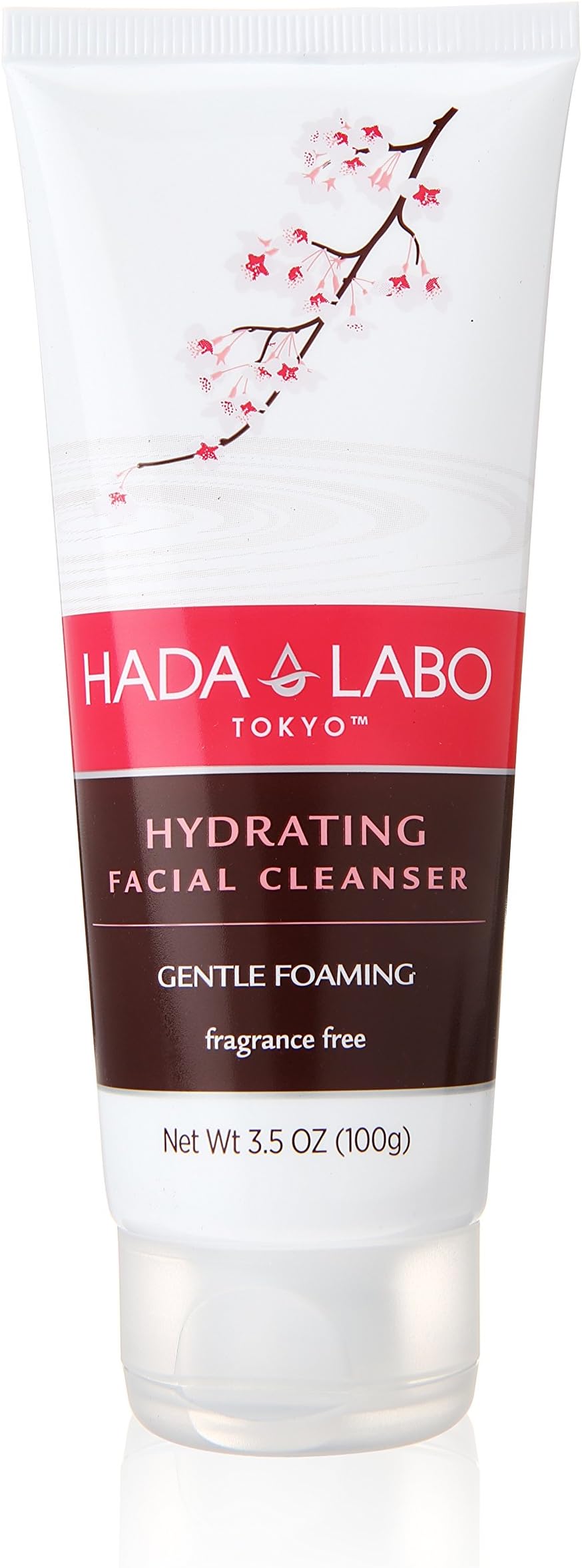 Hada Labo Tokyo Hydrating Facial Cleanser, 3.5 FL OZ - with Hyaluronic Acid, creamy and non-drying, free from fragrance, parabens, alcohol, mineral oil, dyes