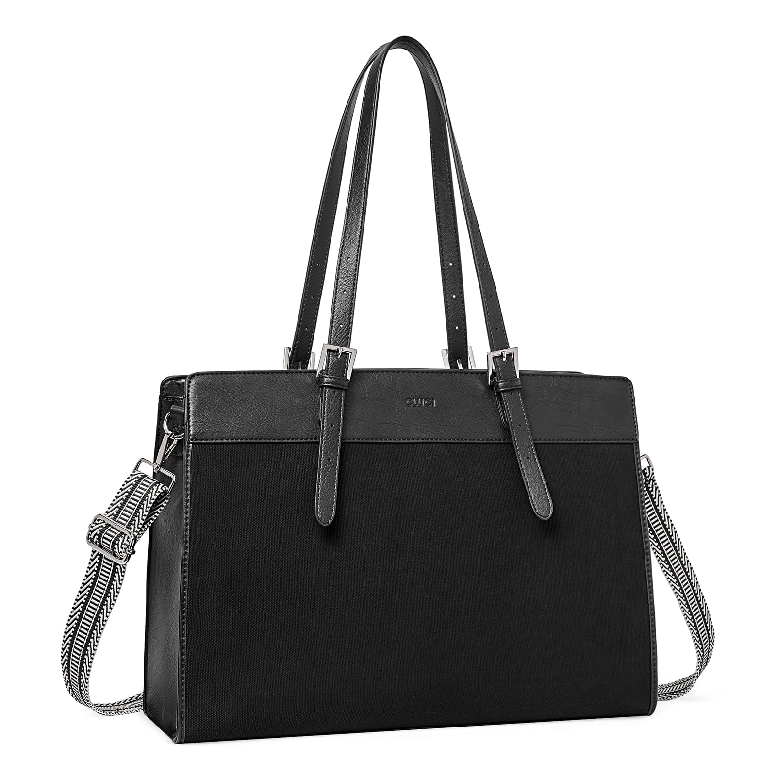 CLUCI Laptop Tote Bag for women 15.6 inch Computer Briefcase Leather Work Shoulder Bags Handbag for Office,School,Travel