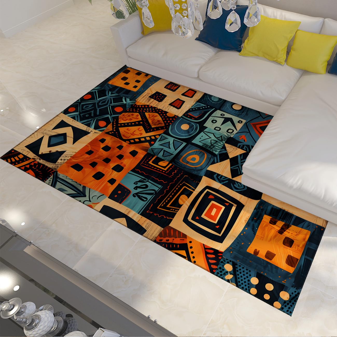 Tapis de salon lavable et antidérapant pour un entretien sans effort