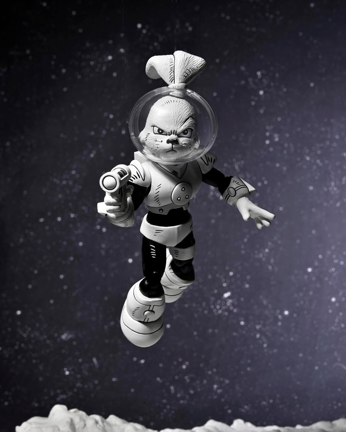 NECA Usagi Yojimbo – 1:7 Scale Collectible Action Figure, Space Usagi Yojimbo Black & White Figure