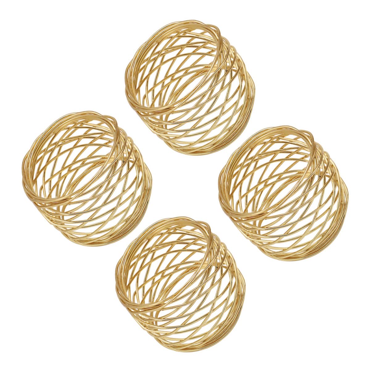 Zerodeko 12stücke Kreative Goldene Metall-serviettenringe Aus Draht Eleganter Tischdekoration Für Zuhause Hochzeiten Und Feierlichkeiten Langlebig Und Vielseitig Einsetzbar