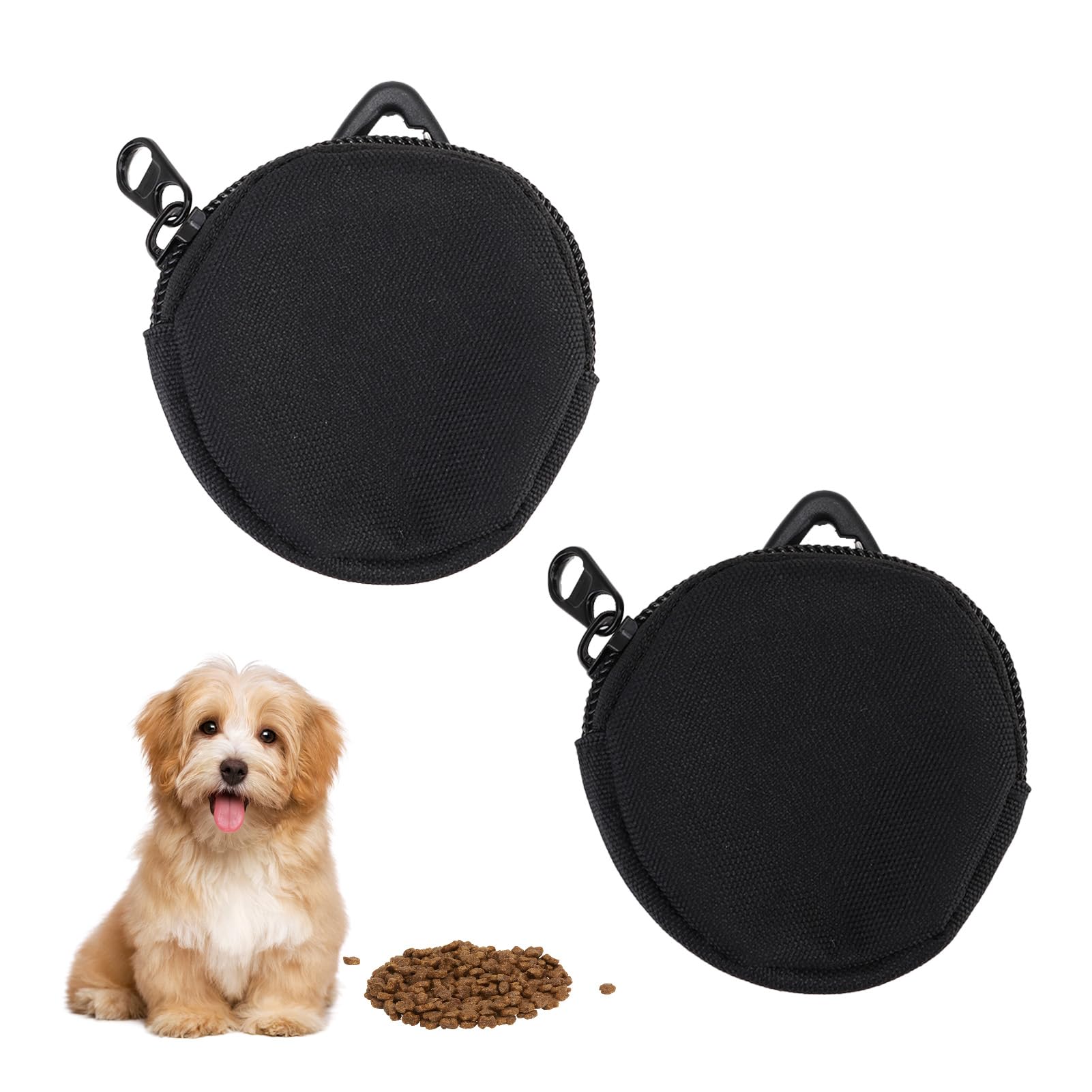 Sughug Bolsa de Golosinas para Perros, Set de 2 Bolsa Bolsa de Comida Bolsa para Adiestramiento Cierre Magnético Bolsa Snack, Premios Perros, Práctica y Portátil,Tamaño de Bolsillo