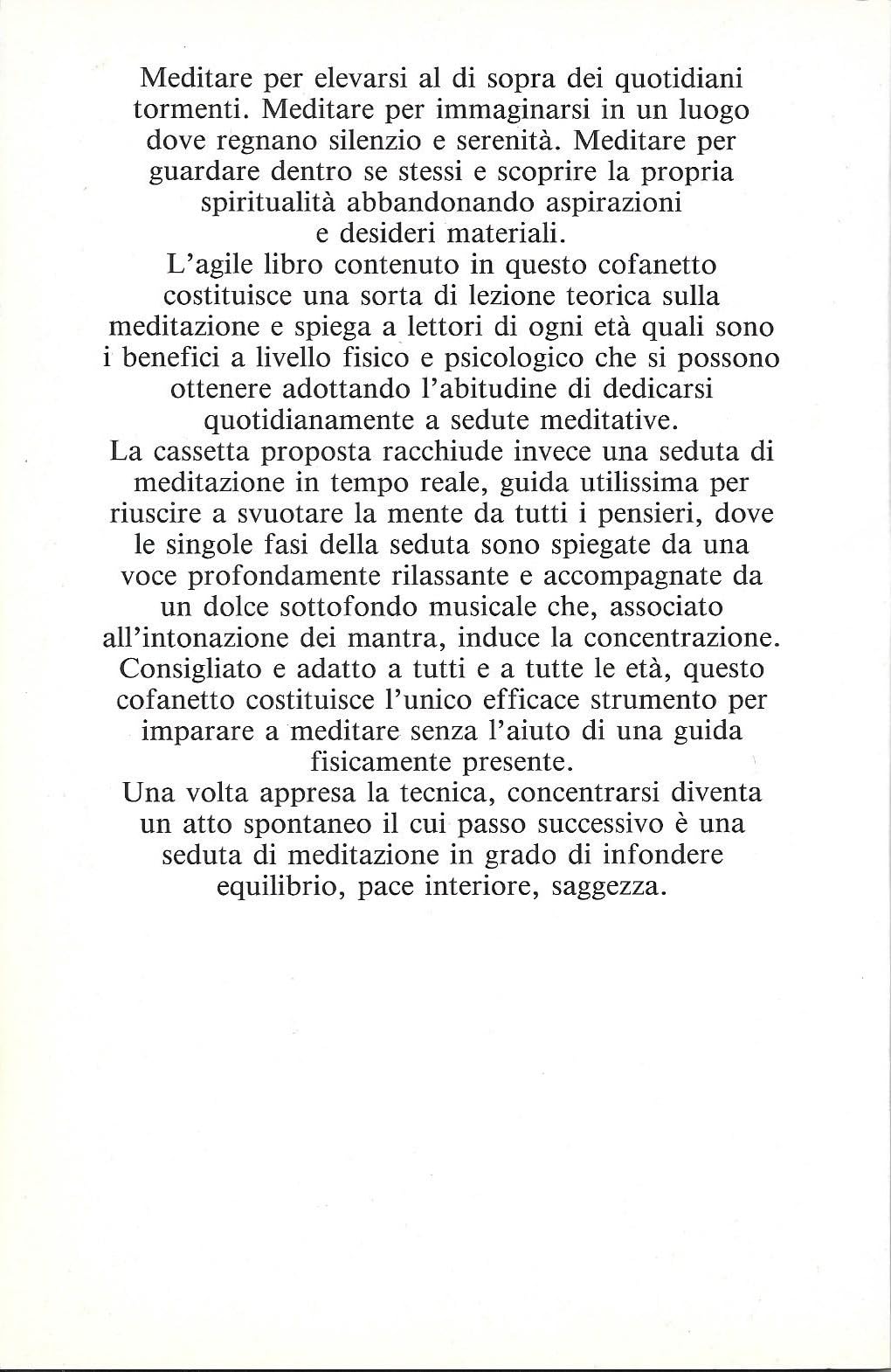 La meditazione per tutti. Con audiocassetta
