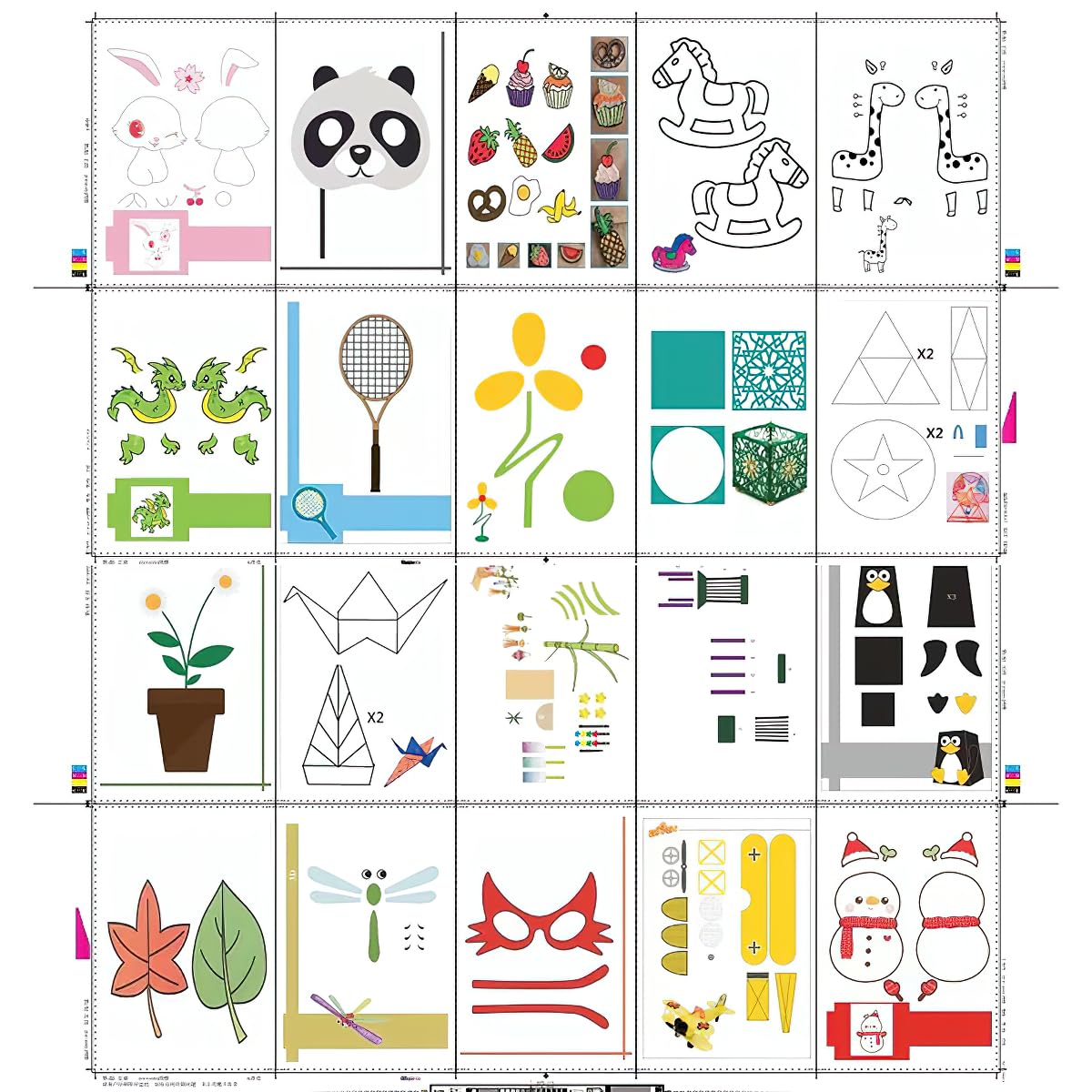 Dupoem Bedrukt schetsboek met 3D-pen, 340 kleurrijke designs, herbruikbaar, met transparante tekenplaat, ideaal voor kindertekeningen, educatieve