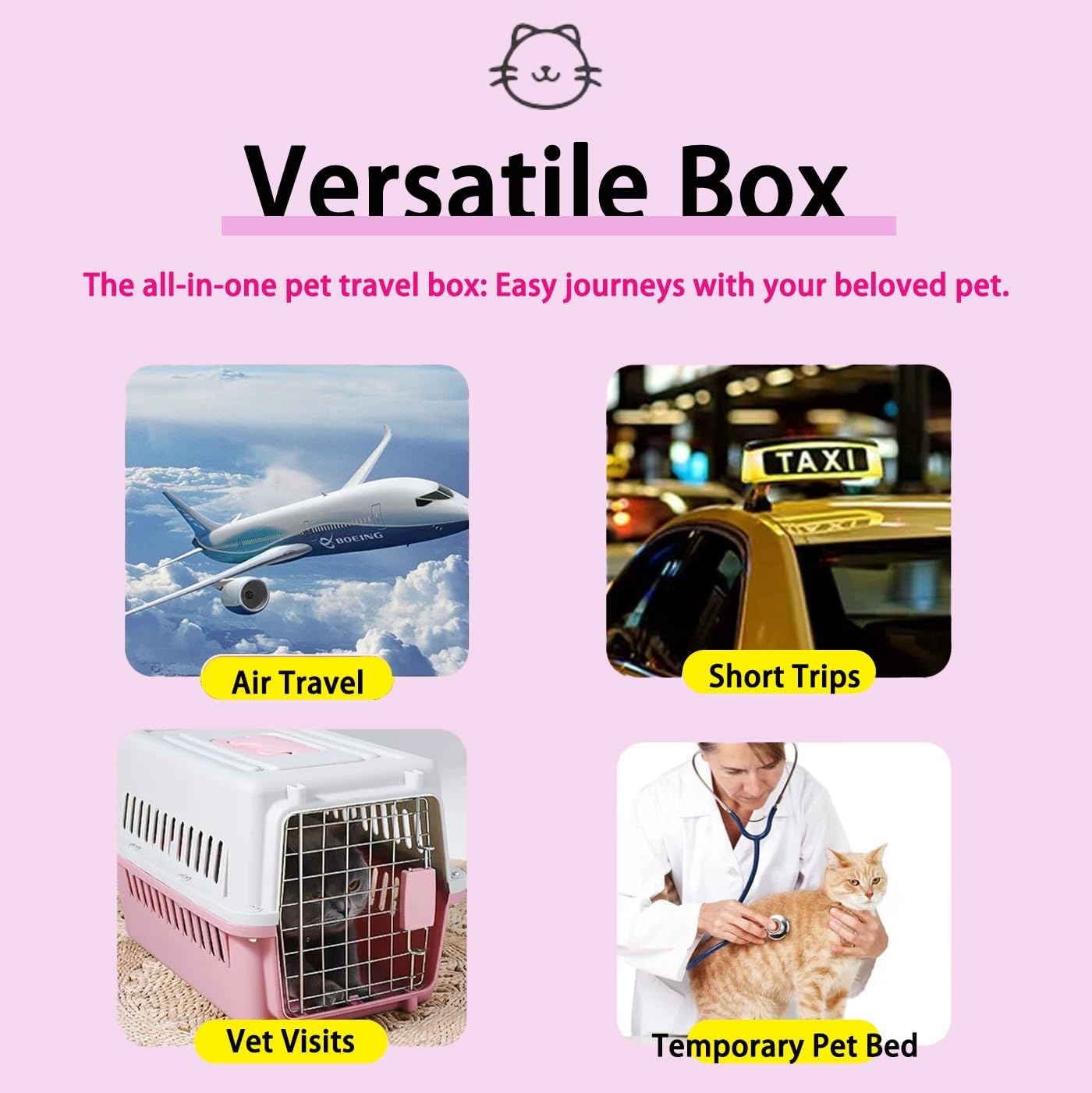 Dog Airline Kennel Pet Travel Crate, Heavy-Duty Metal Door Plastic Carrier, Portable Dog Crate with Wheels for SUV/Airplane Travel/Vet Visit, Large Medium Dog Pet Cage