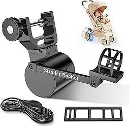Kinderwagenschaukler, Unterstütztes Schaukeln des Kinderwagens, Baby Schlafhilfe, Sanftes Schaukeln, Innovatives Design, Einstellbare Intensität, für einige Kinderwagen