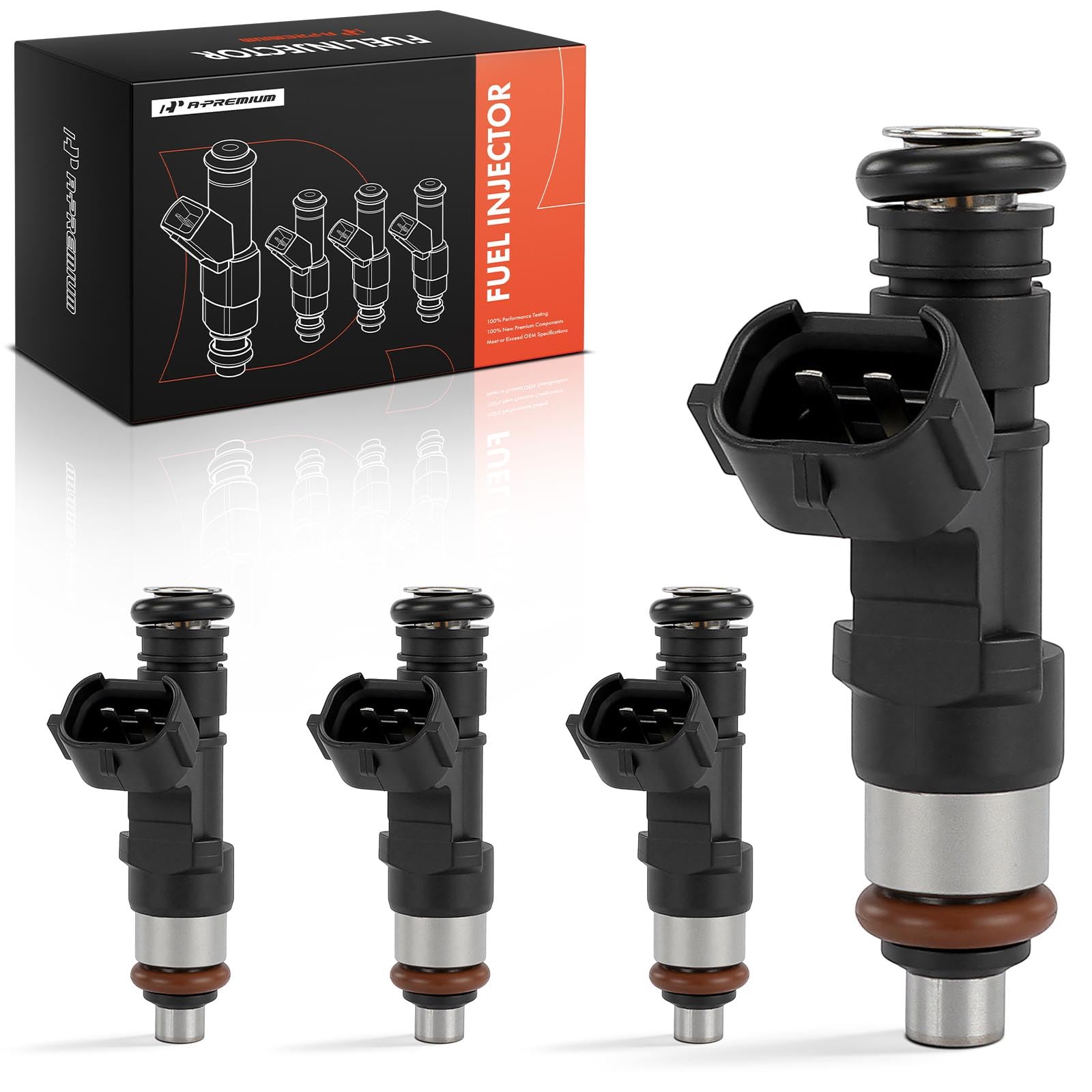 A-Premium Set of 4 Fuel Injectors Compatible with Volkswagen Jetta 2004-2005, Jetta City 2007-2009, Golf 2003-2006, Golf City 2007-2010, Beetle 2004-