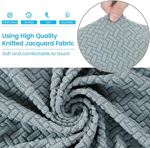 Miniatura 2 de GULI Funda para silla Wingback, 2 piezas, fundas para silla de sillón, fundas de elastano para sofá, protector de muebles, lavable a máquina,