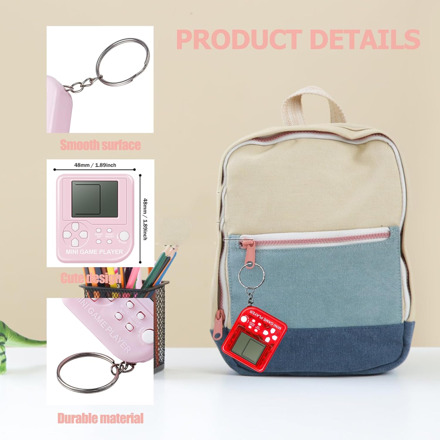 24 Pack Video Game Party Favors for Kids Video Game Keychain Video Game Birthday Party Supplies