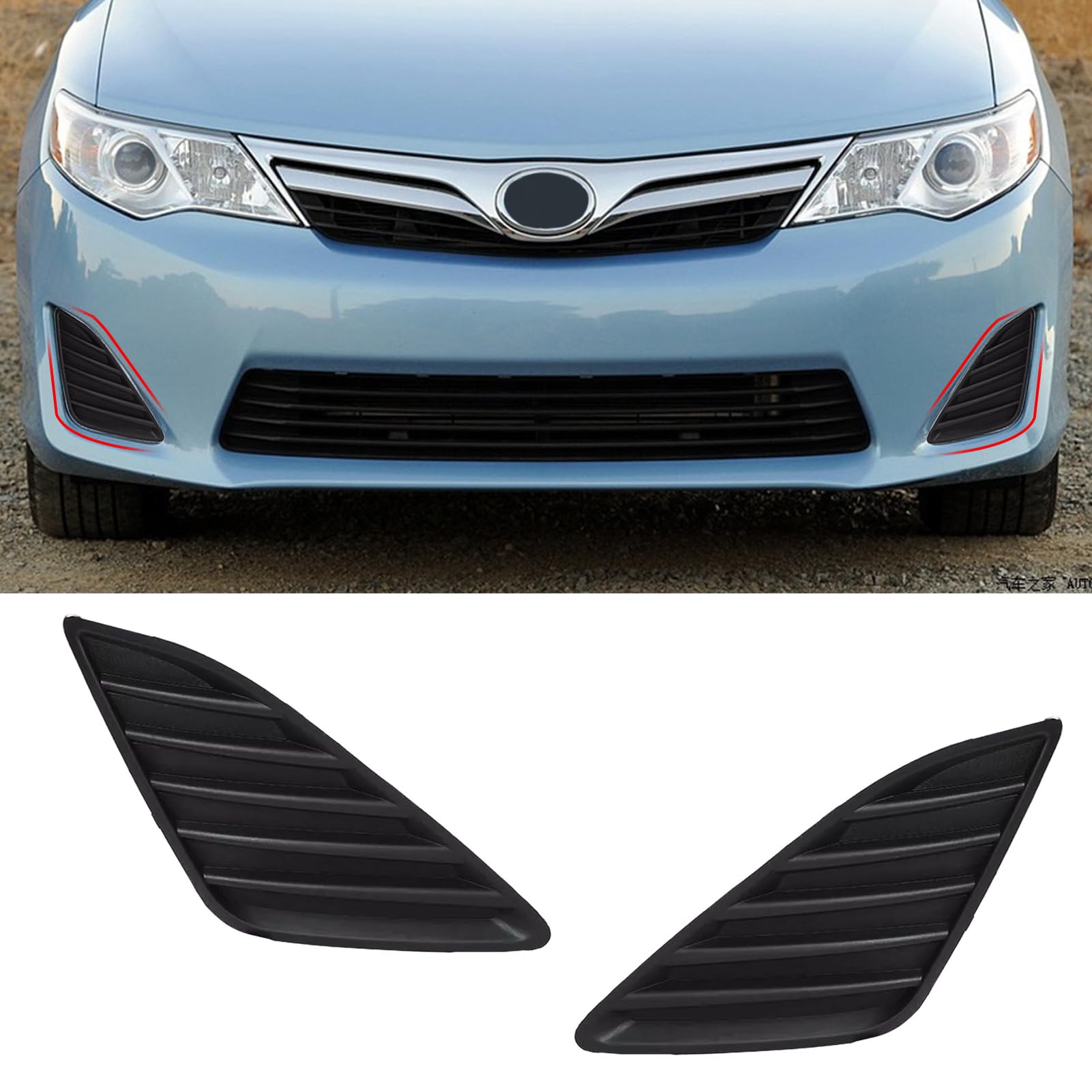 Lunette de feu de brouillard 5212706260 5212806260 pour pare-chocs Camry 2012