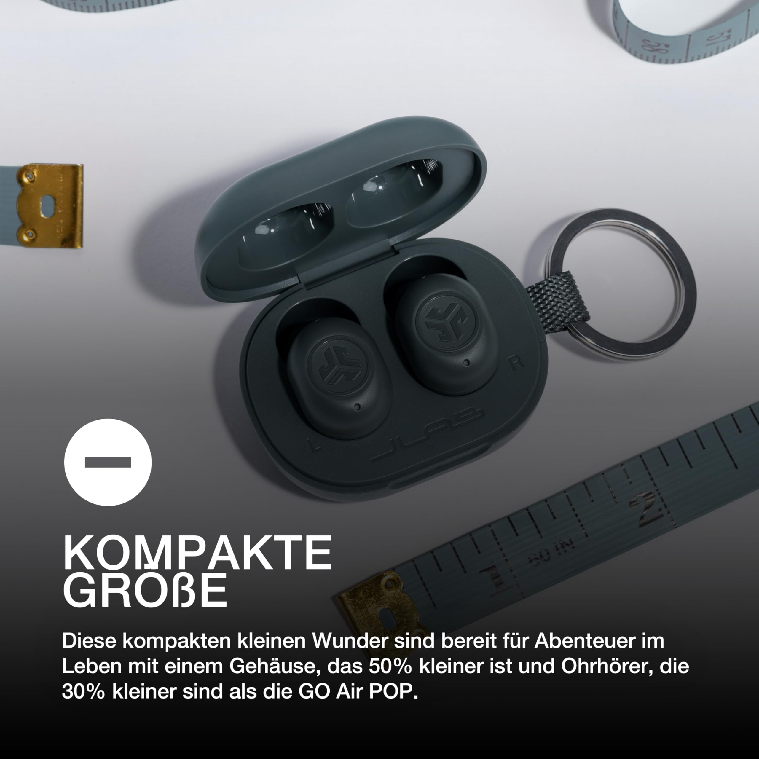 JLab JBuds Mini In Ear Kopfhörer kabellos Bluetooth, True Wireless Kopfhörer, 20+ Std Headphones, kabellose Ohrhörer, Earbuds mit Mikrofon, Ladebox, Dual Connect, EQ3 Sound, Rosa