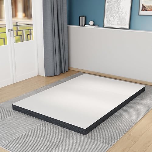 Miniatura 9 de Colchón plegable pequeño, colchón individual de 4 pulgadas con funda transpirable y lavable, colchón triple para campamento, invitados, caravana,