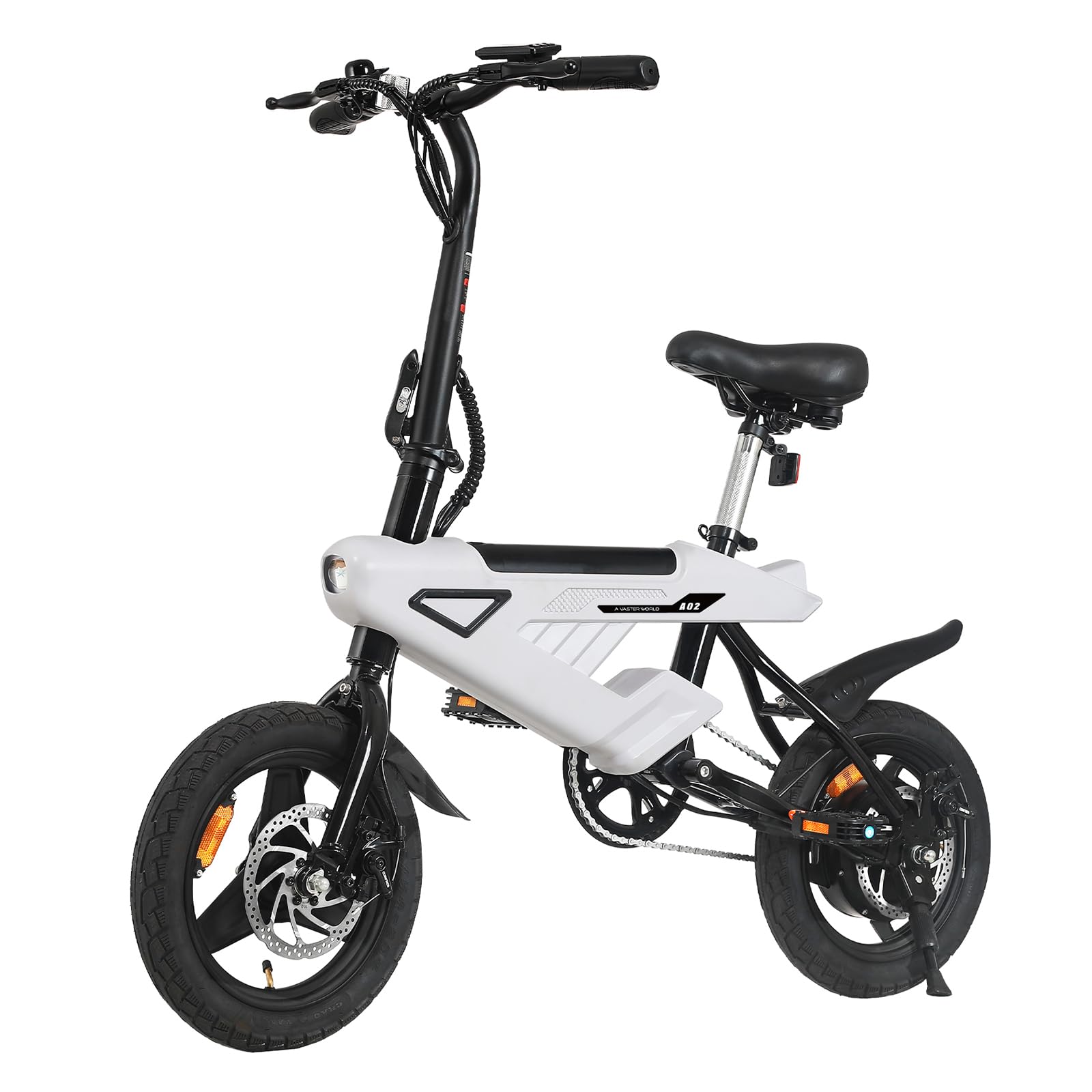 14" Bici Elettrica Pieghevole, 36V 6.0AH Batteria 250W Motore, Fino a 25-35km, Freni a Doppio Disco e Velocità Massima di 25 km/h Bici E-Bike per Adulti