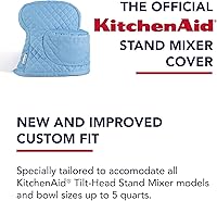 Vista 7 de KITCHENAID Funda ajustable para batidora de pie inclinable con bolsillo de almacenamiento, acolchada 100% algodón, 14.4 x 18 x 10 pulgadas