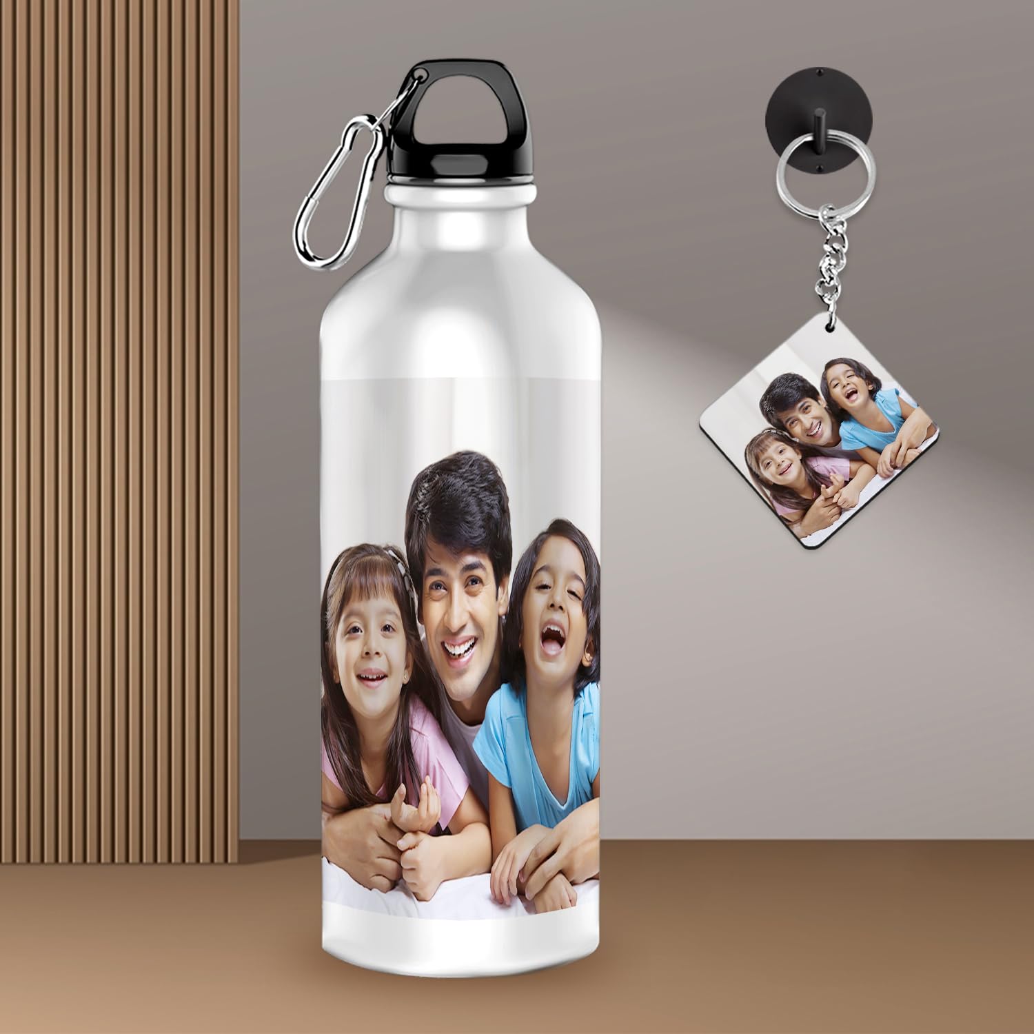 K1Gifts Aluminium Your Photo Personalised Printed Sports Sipper/Water Bottle with Photo and Name Customised (White, 600ML) With Wooden Keychain (Pack of 1) (B08Y5LS5QY) Amazon Price History, Amazon Price Tracker