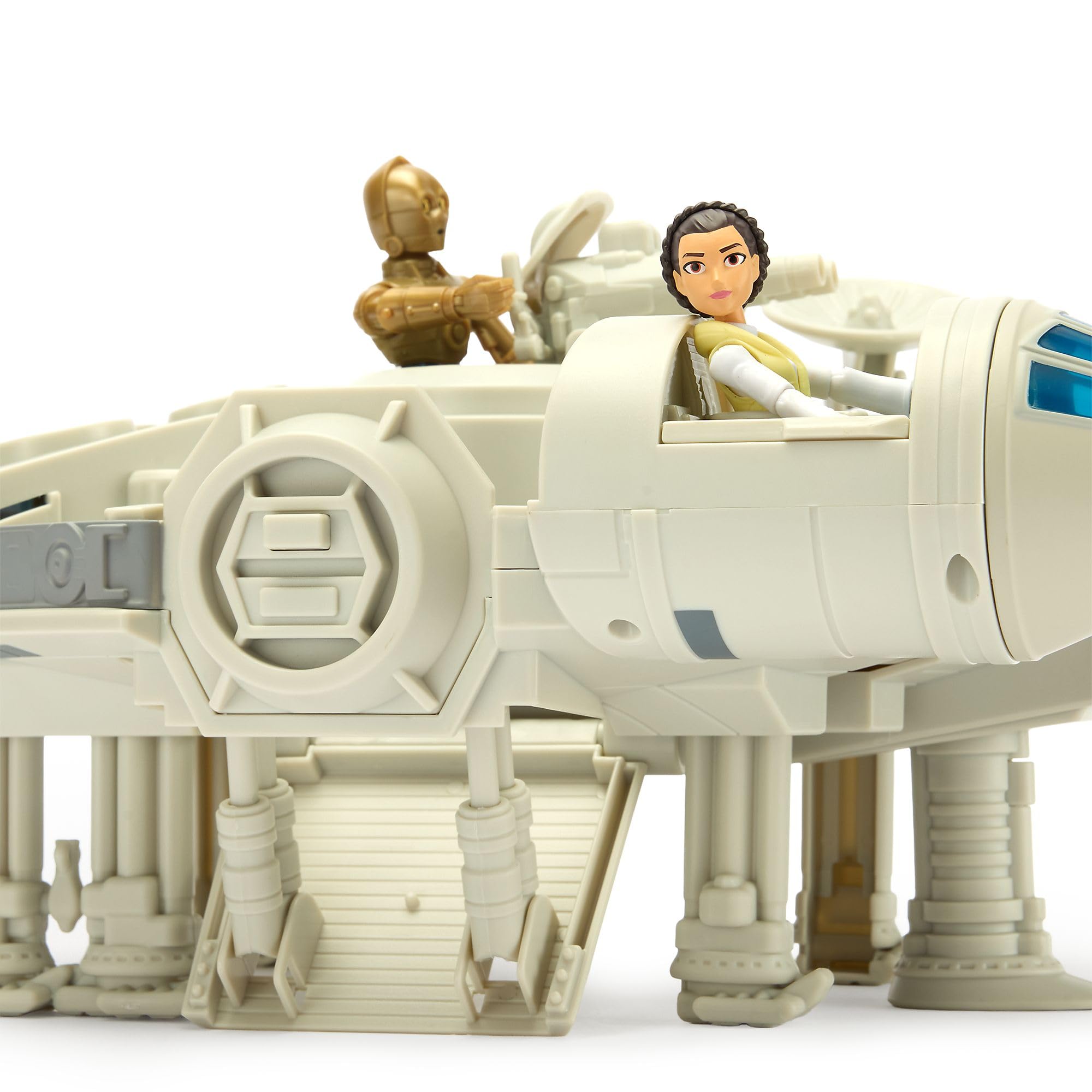 Disney Store Official Set da Gioco Millennium Falcon, Set con Astronave e Personaggi Star Wars: Han Solo, Leia Organa, Chewbacca, C‑3PO, 43 x 34 x 17 cm