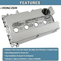 Vista 2 de Kit de cubierta de válvulas de motor de aluminio con junta, pernos, tapa de llenado de aceite Compatible con 2011-2016 Chevy Cruze, 2012-2018 Sonic