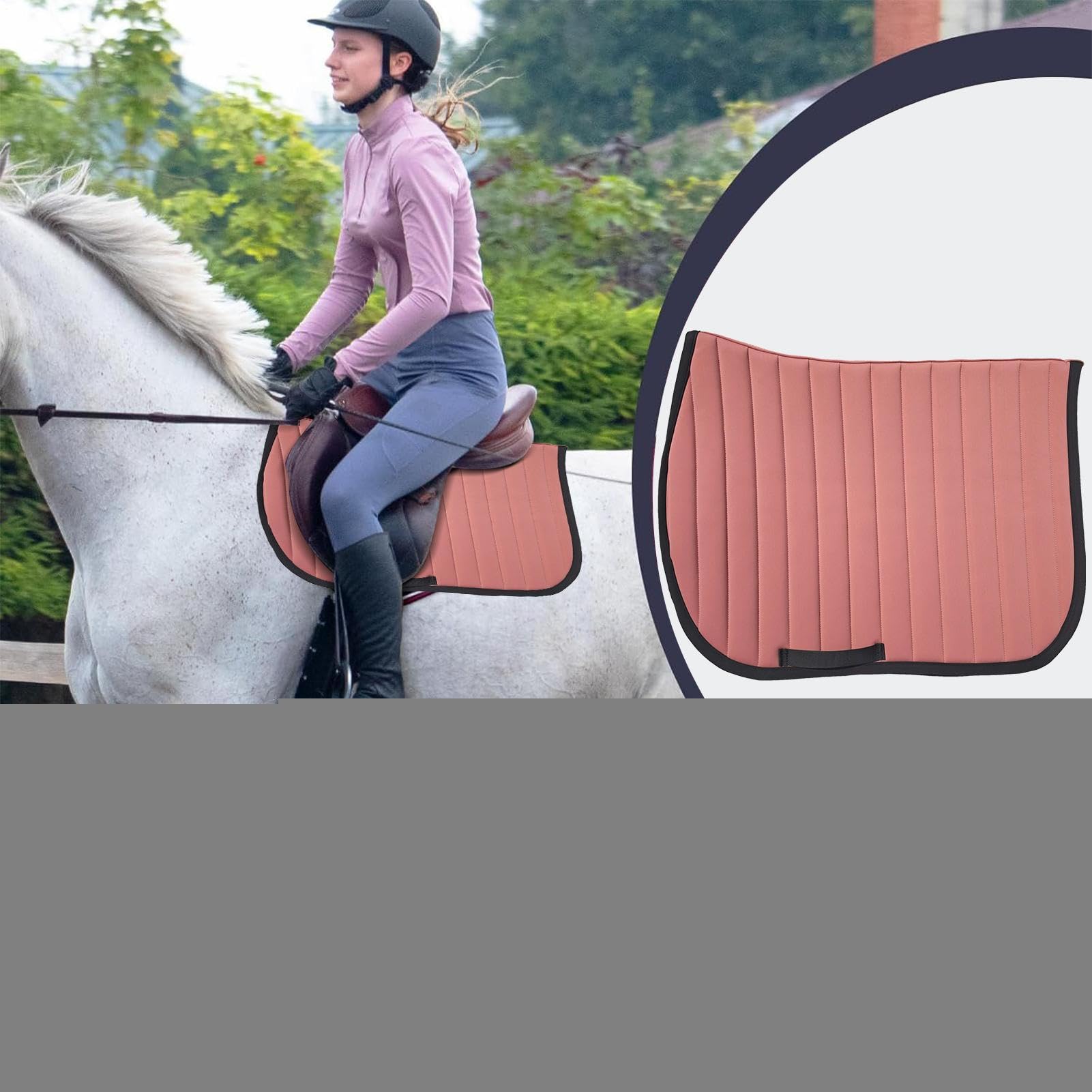 Generisch Poduszka pod siodełko Western, Horse Siodełko Pad Western – profesjonalna poduszka do siedzenia w zachodnim, ergonomiczne wyposażenie jeździeckie do wyścigów na świeżym powietrzu
