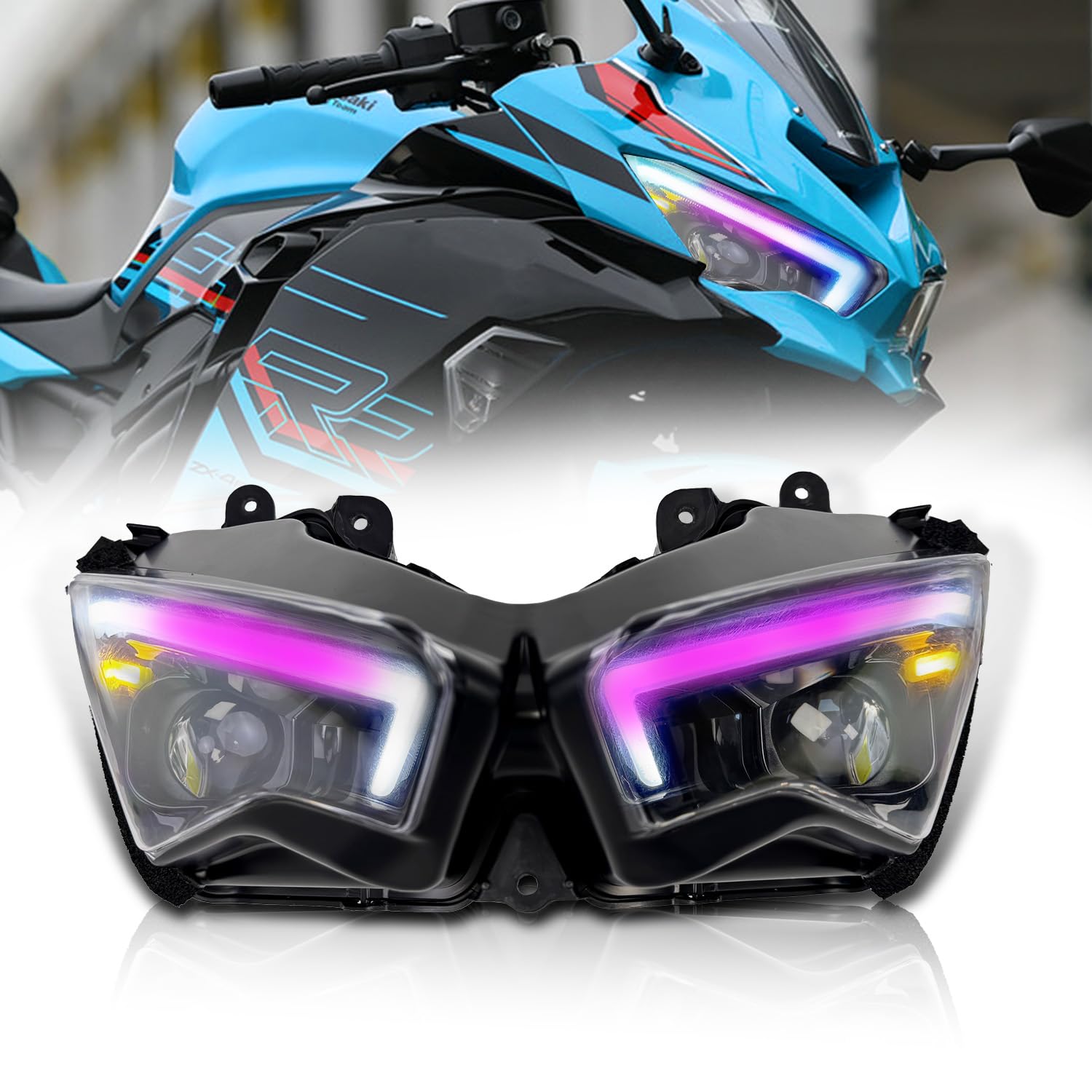 Amazon | Culon Kawasaki Ninja 400/650/250/zx4r ヘッドライト Ninja