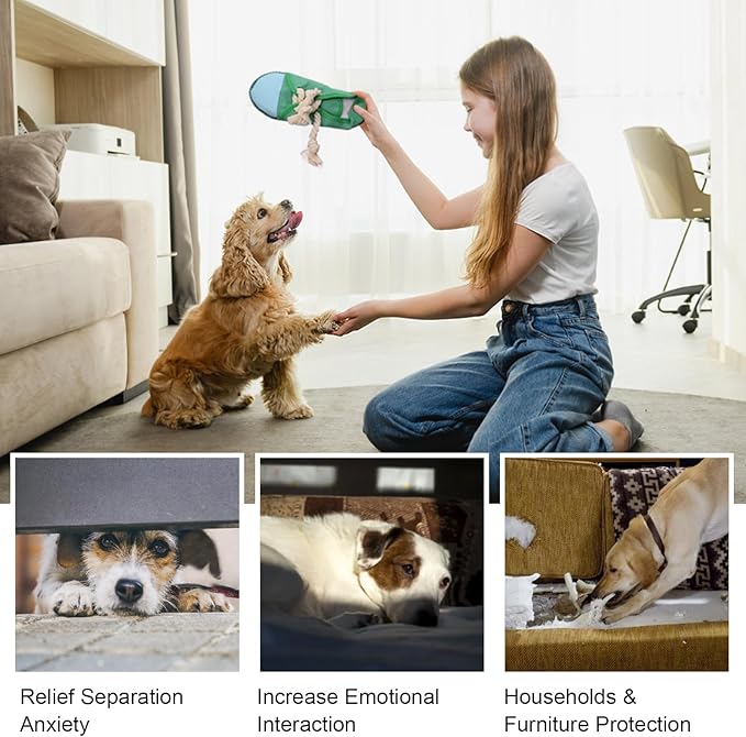 Juguete mordible sonoro para perros vocheer, verde miniatura 2