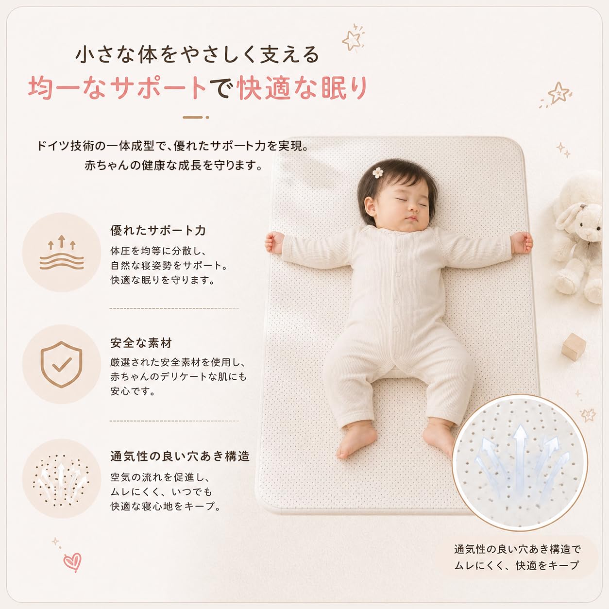 ZOOBLY ベビーベッド 添い寝 折りたたみ ミニ ゆりかご ベビーラック