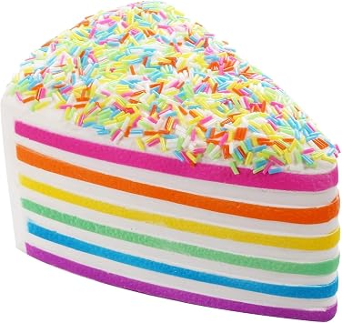 Anboor 5.8 Inches Squishies Cake Rainbow Jumbo Slow Rising Kawaii Scented Cheese Squishies عيد الحب الإجهاد الإغاثة الأطفال اللعب