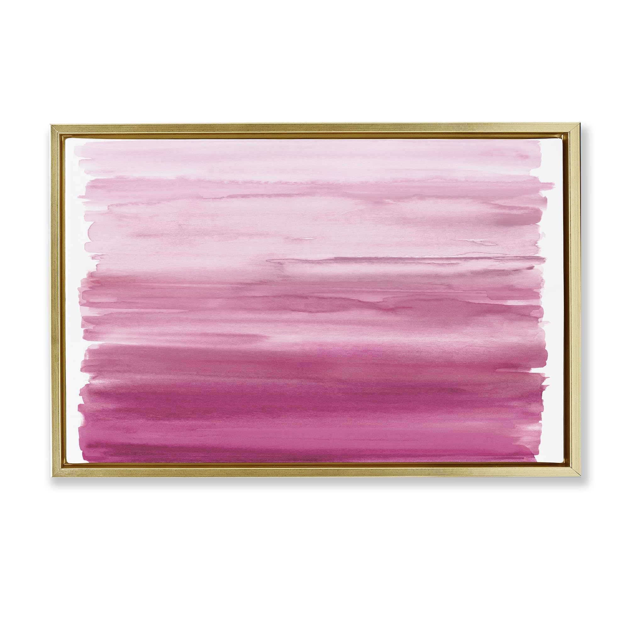 Stupell Industries Ombre Pink Blush Abstract Wall Art, Soft Gradient Brushstroke Decor for Dining Room, 20 x 30 Inch Gallery Wrapped Canvas Wall Art in Floater Frame, by Allie Corbin, Made in USA Gift
