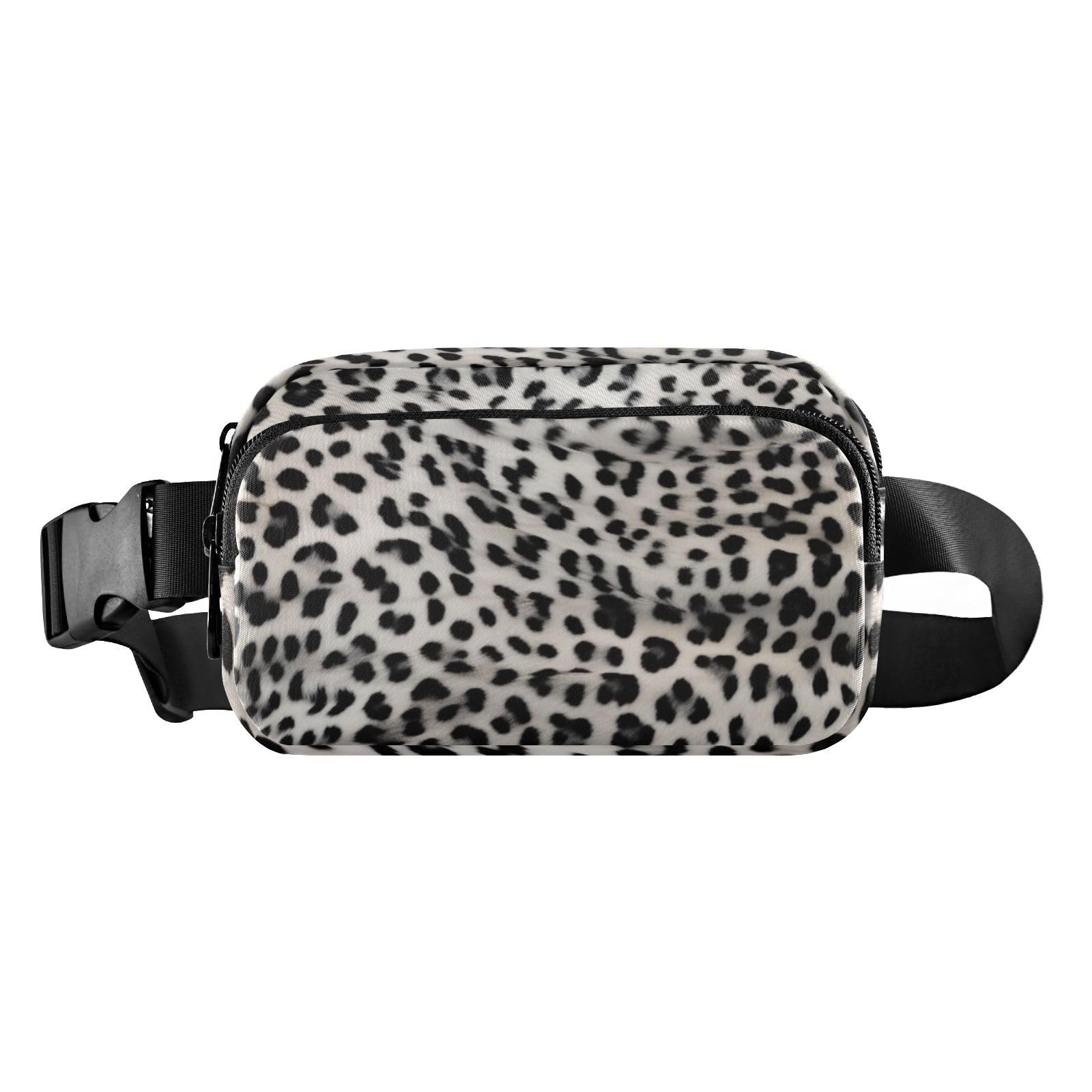 Msyxl Snow Leopard Print Fanny Pack Compact Fashion Waist Bag with Adjustable Strap for Outdoors, Travel, and Sports