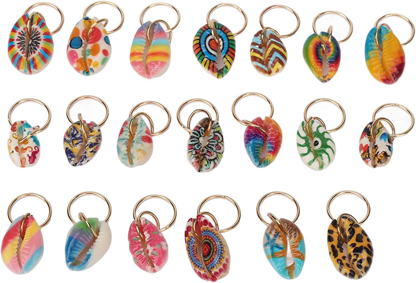 Sonew 20pcs Shell Dreadlocks Pendants, Exqusite Hair...