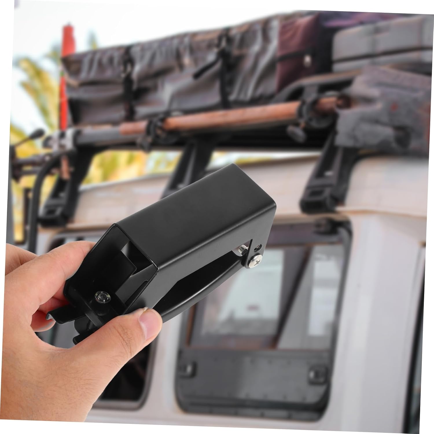 4pcs Car Roof Bar Clips Durable Mounting Fitting for Secure Cargo Carrier Support Easy Installation for Various Vehicle Roofs