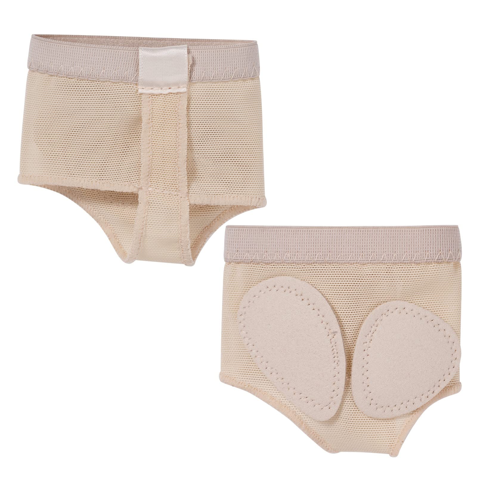 DoGeekFoot Thongs Belly Dance Shoes Ballet Dance Toe Pad Foot Pads Protection Cushion Gymnastic Shoes for Kids,Girls,Adult White