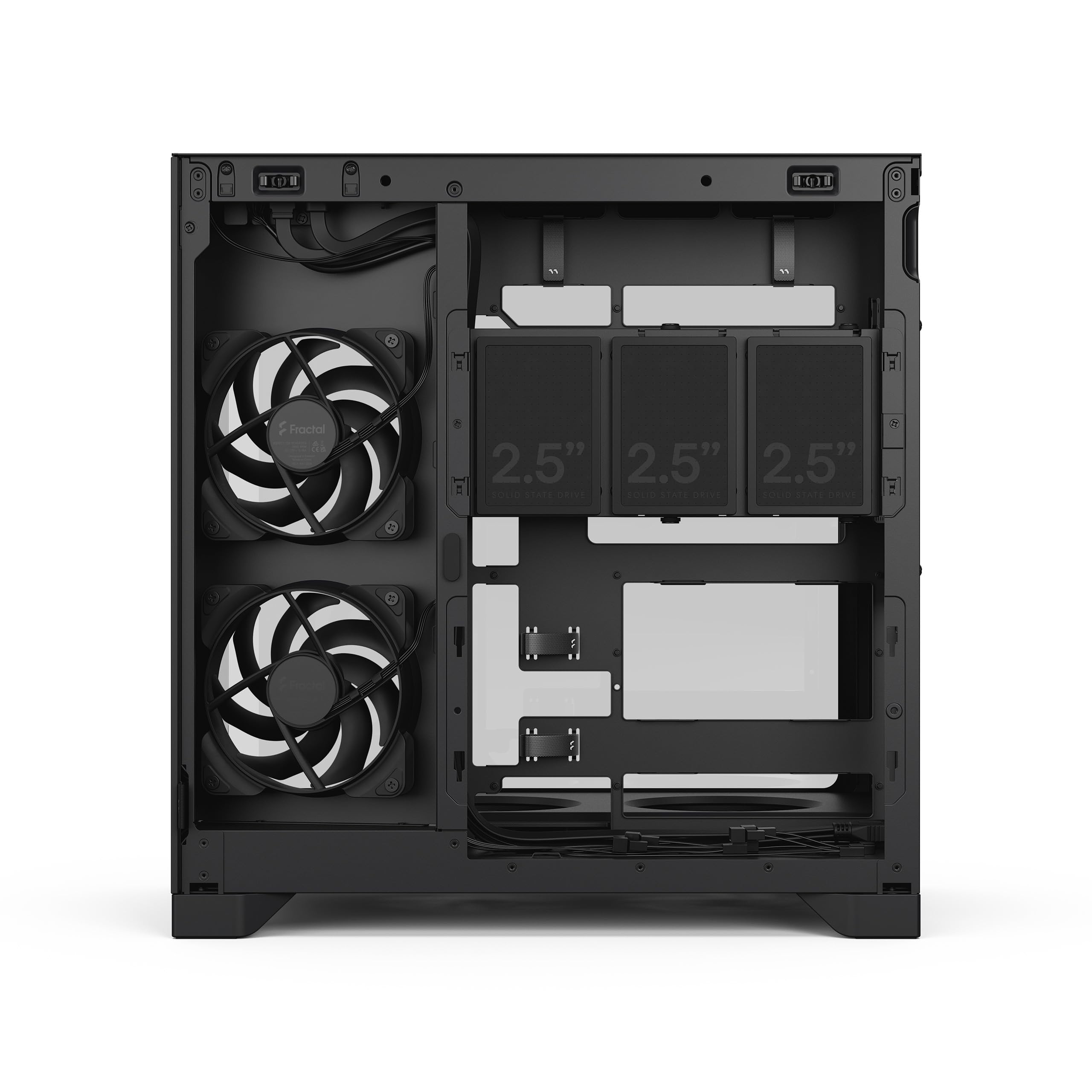 Fractal Design Pop 2 Vision Black case PC gaming con vetro panoramico – Design a doppia camera – 4 ventole reverse – ATX/E‑ATX/mATX/ITX