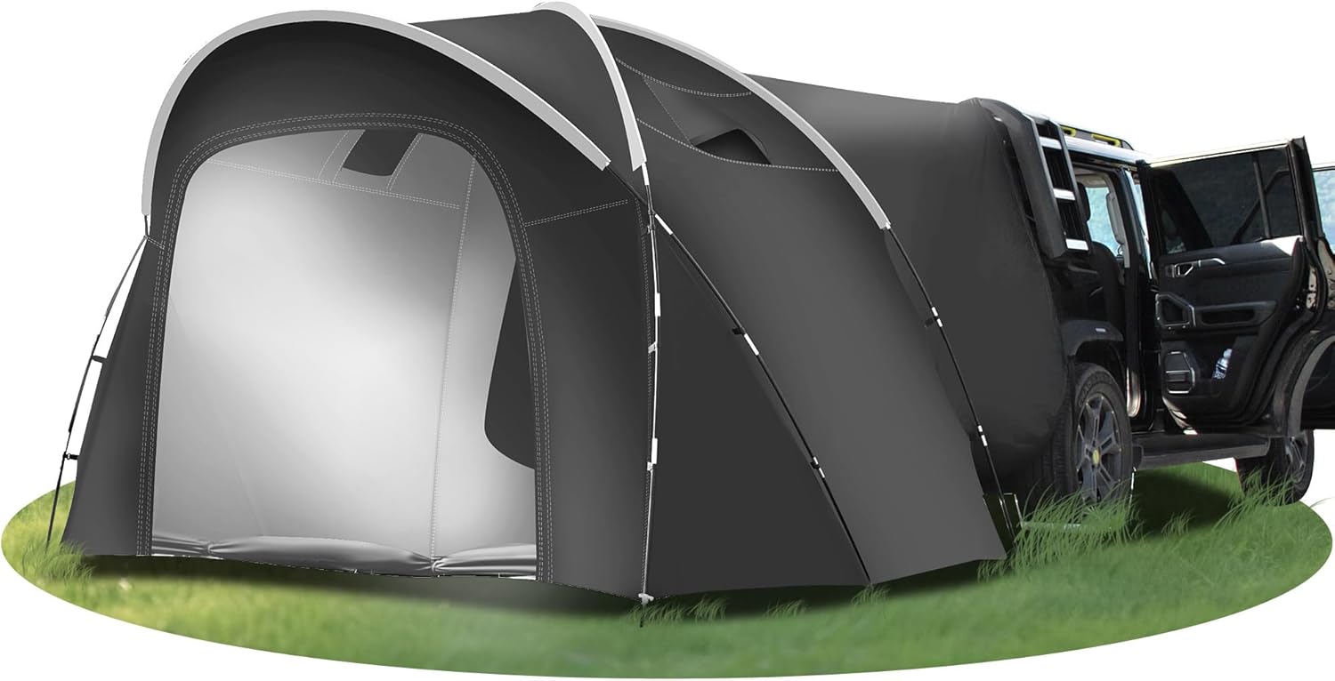 9 x 6.5 x 6.5 FT Car Tailgate Tent 4-5 Person Rectangle for Family