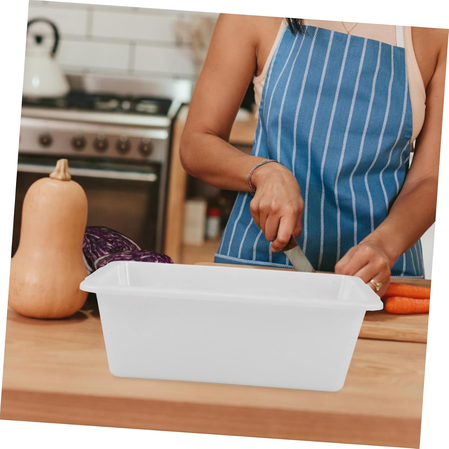 3pcs Commercial Tote Tub for Home Restaurants Plastic Tub Bus Storage Plastic Bin