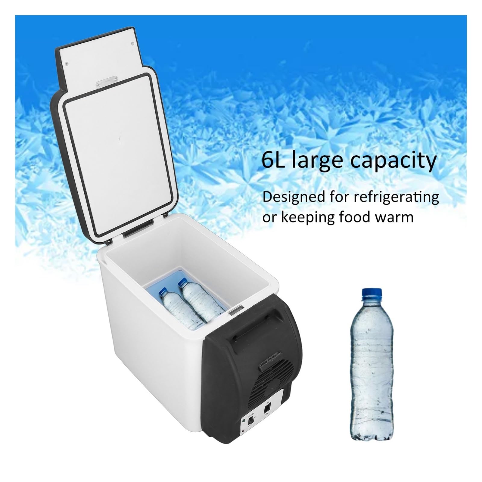 Refrigerador portátil for medicamentos de 12 V y 37 W for Coche, 6 L, silencioso, for cosméticos y Alimentos.